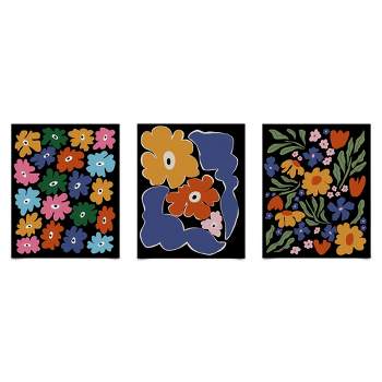 Americanflat - Abstract Wall Art Set - Retro Blooming, Bold by Miho Art Studio