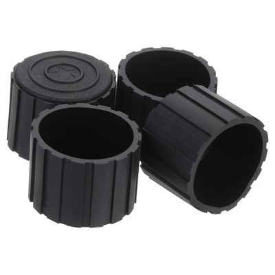 Unique Bargains PVC Soft Glue Non-Slip Washable Flat Chair Leg Tips Caps 4 Pcs