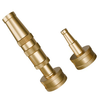 Infurnic Hose Nozzles and Wands 2 PCS Solid Brass Nozzle Bundle, Garden Hose Nozzle with Adjustable Twist, High Pressure Hose Nozzlefor Garden