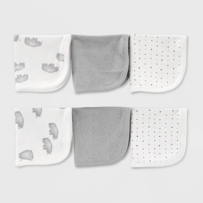 Carter's Just One You® Baby Bear Washcloths - Gray