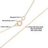 10K Gold 0.5 mm Slender & Dainty Fine Rope Chain Necklace - 4 of 4
