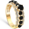 Pompeii3 2 3/4Ct Black Diamond Engagement Ring 14k Yellow Gold - image 3 of 4