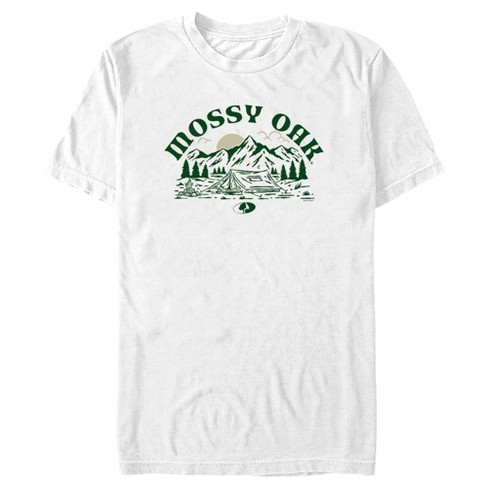 Men's Mossy Oak Camping Retro Landscape T-shirt - White - 2x Large : Target
