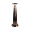 Modern Glass and Aluminum Pillar and Taper Holder with Sculptural Metallic Form - 3 of 4