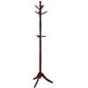 Okak 71.5IN Freestanding Hall Tree with Wooden Stand, Elegent Coat Rack with 9 Hooks, Coat Tree for Living Room, Bedroom, Entryway, Cherry - 4 of 4