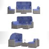 ONWITH 6 Pieces Patio Furniture Sets, Outdoor Rattan Daybed with Retractable Canopy - 4 of 4