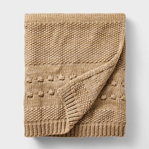 Bobble Striped Knit Throw Blanket - Threshold™ designed with Studio McGee - 1 of 3