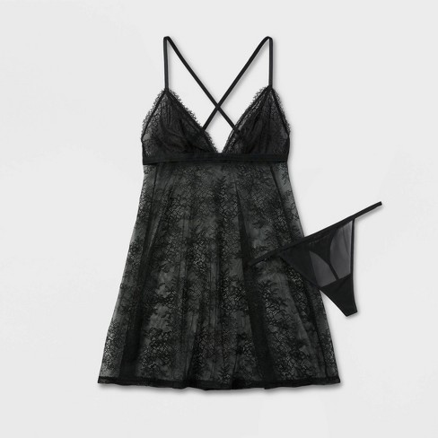 Adore Me Women's Clarisse Bodysuit Lingerie Xl / Jet Black. : Target