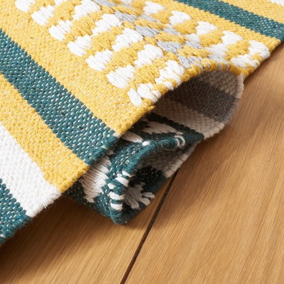 Ivory Coast Hand-Woven Cotton Flatweave 3' x 5' Rug