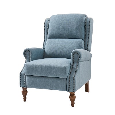 Yanik Wingback Manual Recliner with Solid Wood Legs | HULALA HOME