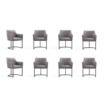 Set of 8 Serena Modern Leatherette Upholstered Dining Chair Set - Manhattan Comfort