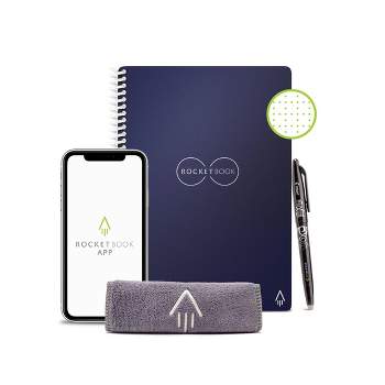 Core Smart Spiral Reusable Notebook Dot-Grid 36 Pages 6"x8.8" Executive Size Eco-friendly - Rocketbook