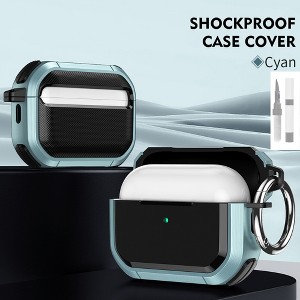 HTUTWOO Case for Airpods Pro/Pro 2, Full Body Hard Shockproof Protective Cover with Keychain and Cleaning Kit - 1 of 4