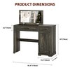 Fredees Vanity Desk: Flip Top Mirror, Drawers, Storage Cabinet, Bedroom Makeup Table, Wood Home Office Desk - 2 of 4
