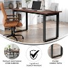 Emma and Oliver 60x24 Dining or Gaming Table with Double Sided Laminate Table Top and Heavy Duty U-Frame Steel Base - 3 of 4