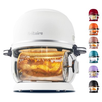Fritaire Non-Toxic Air Fryer - Glass Air Fryer,  5qt, Teflon-Free, PFOA- Free, w/ Accessories - Rotisserie and Tumbling Basket