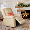 Power Lift Recliner Chair with Heat & Massage - Electric PU Leather Recliner for Elderly, Remote Control, 2 Side Pockets - Power Rising Recliner Sofa - 2 of 4
