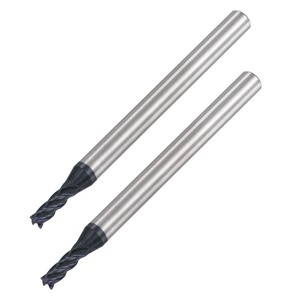 Unique Bargains HRC45 Carbide 4 Flutes Square Nose End Mills 2 Pcs - 1 of 4