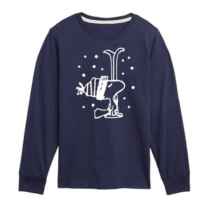 Boys' - Peanuts - Woodstock Snowfall Long Sleeve Graphic T-Shirt - 1 of 4