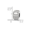 Black Bow Jewelry Sterling Silver Cell Phone Bead Charm - 4 of 4