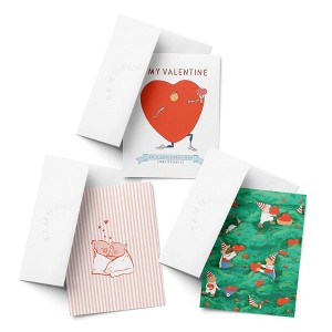 Love/Valentine's Assorted Greeting Card Pack (3ct) "Non Corny Valentine, Piggies, Hearts Harvest" by Ramus & Co - 1 of 4