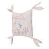 NoJo Farmhouse Chic Pink and White Stripe "Bundle of Sweetness" Decorative Throw Pillow with Knotted Ties - 2 of 4