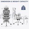 Ergonomic Office Chair,High Back Mesh Desk Chair with Footrest, Adjustable Lumbar Support,and 3D Armrest,Comfortable Gaming Chair for Office and Home - 2 of 4
