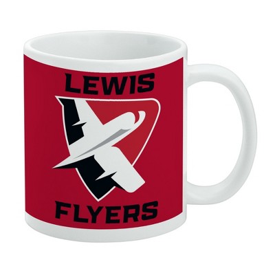 Lewis University Flyers Logo Ceramic Coffee Mug Novelty Gift Mugs for Coffee Tea and Hot Drinks 11oz White