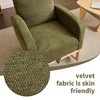 Fabric Upholstered Nursery Glider Rocking Chair with Solid Wood Legs, High Backrest and Side Pocket - 4 of 4