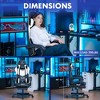 LUCKRACER Adjustable Reclining Ergonomic Faux Leather Swiveling PC & Racing Game Chair with Footrest - 3 of 4