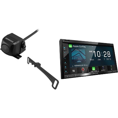 Kenwood DNR476S Digital Multimedia/Navigation Receiver with CMOS-230LP Rearview Camera with License Plate Mounting Hardware