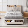 Full Size Bed Frame with Drawer, Upholstered Platform Bed Frame - 4 of 4