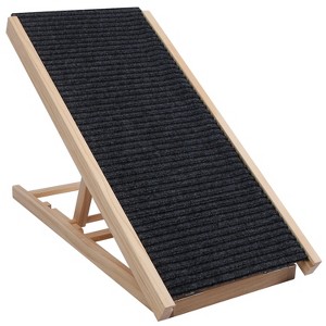 iMountek "Adjustable Foldable Wooden Dog Ramp for High Beds, Couch, SUV, Non-Slip, 176lbs Capacity, 4 Heights"Small, Large - 1 of 4