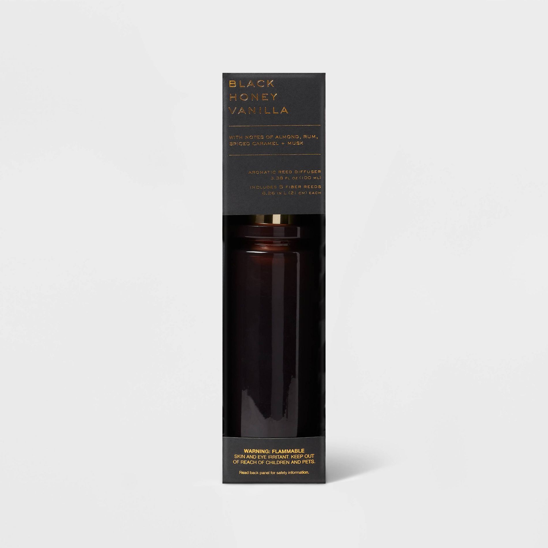 100ml Oil Fiber Reed Diffuser Black Honey Vanilla Plum Purple - Threshold™: Aromatherapy, No Battery Needed