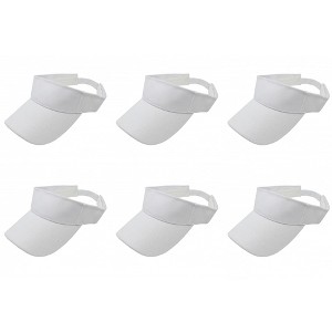 6 Pack Adjustable Sun Visors Great for Sports Travel or Workouts - 1 of 4
