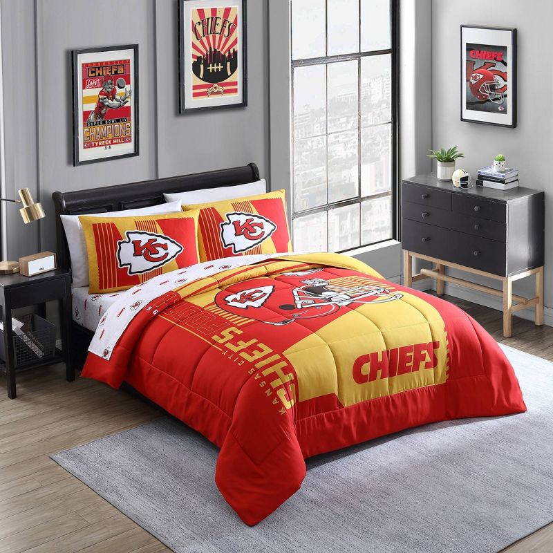 NFL Kansas City Chiefs Status Bed In A Bag Sheet Set - Queen, 1 of 2