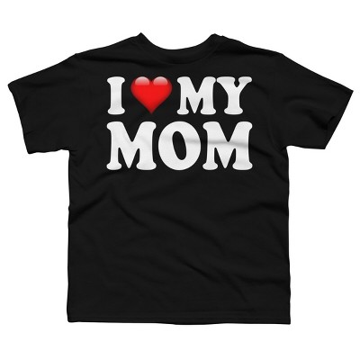 Boy's Design By Humans I Love My Mom Bold Text By ArmyTee T-Shirt