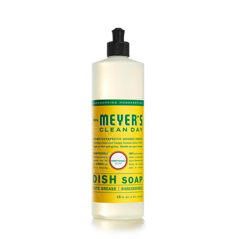 Mrs. Meyer&#39;s Clean Day Honeysuckle Scent Liquid Dish Soap - 16 fl oz, 1 of 15