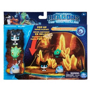DreamWorks Dragons: The Nine Realms, Crystal Realm Pop-Up Playset with 3 Mini Dragon Figures - 1 of 4