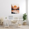 Stupell Industries Vibrant Orange Sunrise Minimal Mountain Lake Abstraction, 30" x 40" - 2 of 4