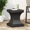 Osparple Outdoor Side Table,Modern Patio End Tables for Backyard,Pool, Indoor Companion,Durable and Rustproof,Irregular - 2 of 4