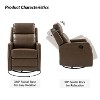 Ofelia Upholstery Wingback Swivel Recliner for Bedroom and Living Room |Artful Living Design - 4 of 4