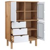 CLIHOME 49.2" H Classic Wooden Highboard Coffee Bar Cabinet Buffet Cabinet With Storage, White - 4 of 4