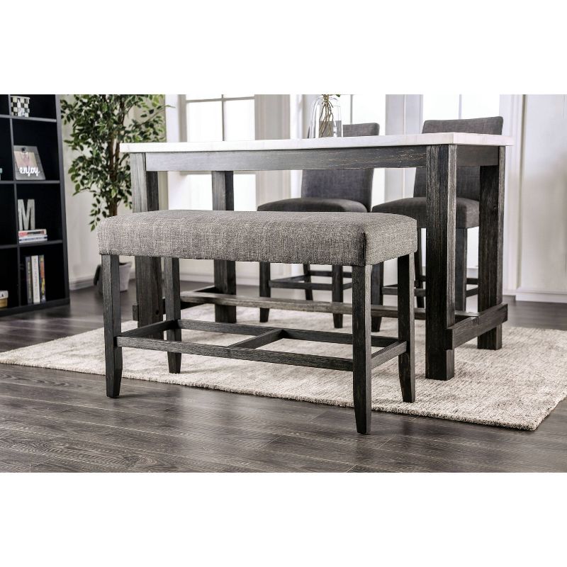 Norelo Upholstered Counter Height Bench Gray - HOMES: Inside + Out, 4 of 6
