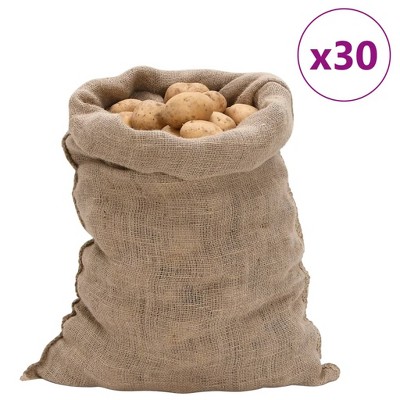 vidaXL Jute Sacks 30 pcs 23.6x41.3" 100% Jute 220 gsm