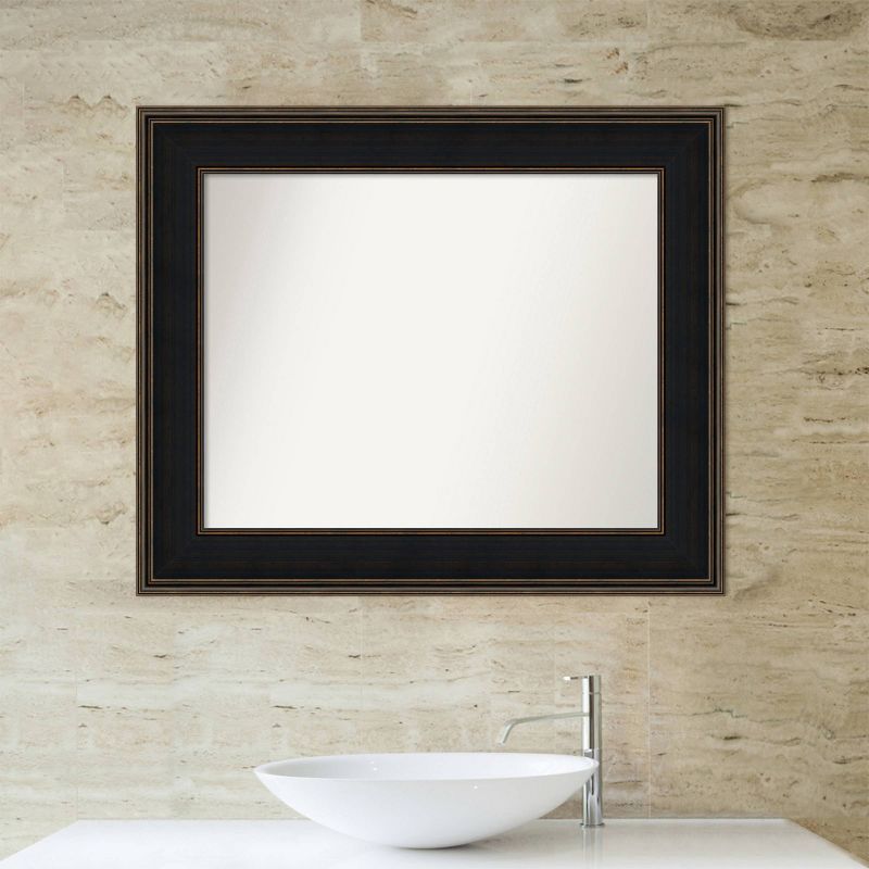 36&#34; x 30&#34; Non-Beveled Mezzanine Wood Bathroom Wall Mirror Espresso Brown - Amanti Art, 6 of 13