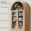 71″ Tall Arched Pantry Cabinet with 4 Doors & Adjustable Shelves & Hidden Drawer, Modern Farmhouse kitchen Storage Cabinet - 2 of 4