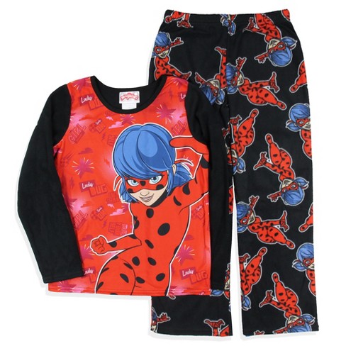 Miraculous Ladybug Girls Be Yourself Girl Power 2 Piece Pajama Set, 8 ...