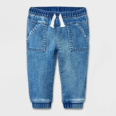 Image of Baby Boys' Casual Pull-On Jeans - Cat & Jack™ Light Wash 12M
