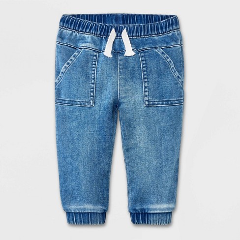 Baby Boys' Casual Pull-on Jogger Pants - Cat & Jack™ Light Wash